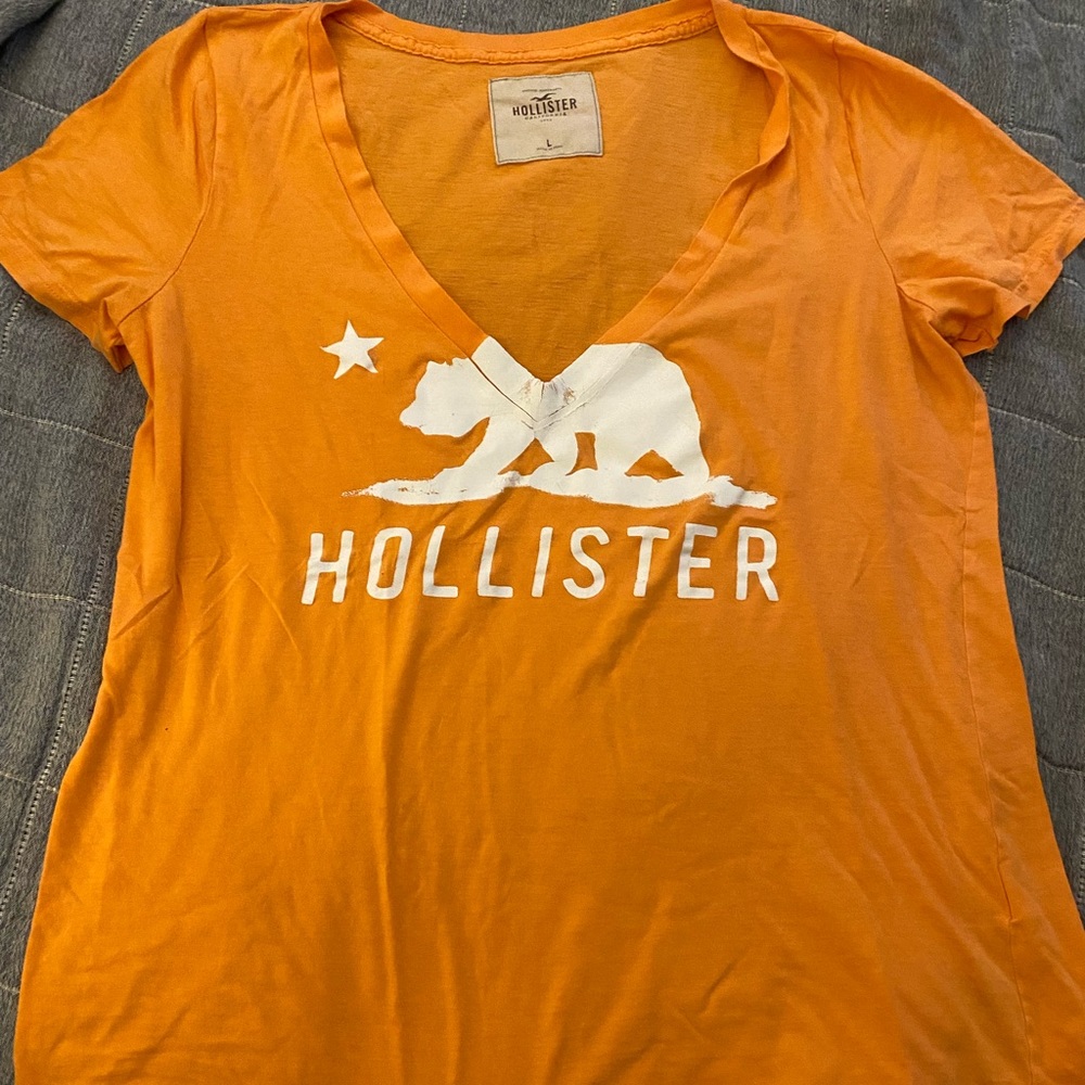 Orange Vneck short sleeve